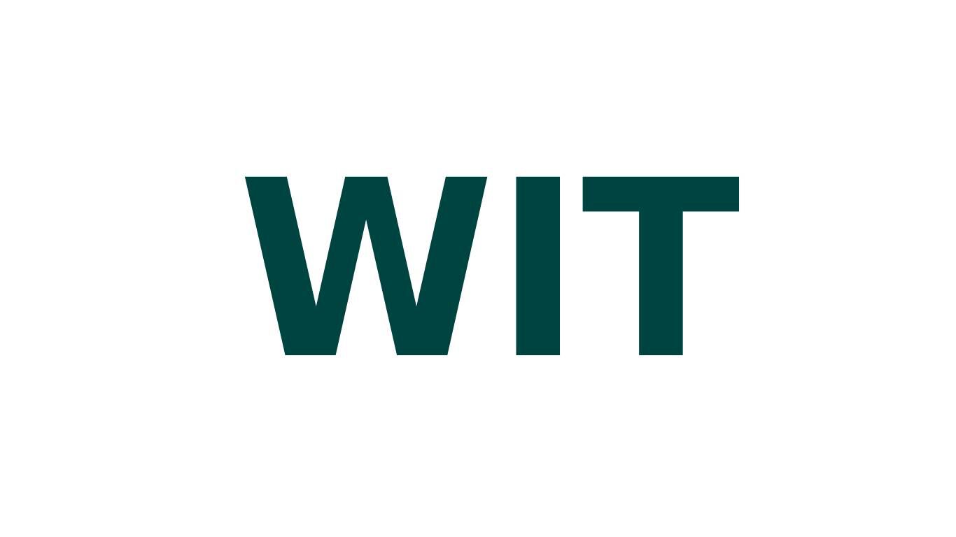 Witte achtergrond met de tekst "wit" in donkergroen.